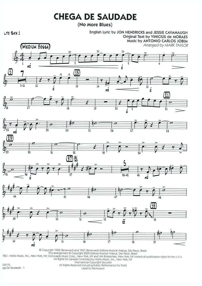 No More Blues score preview