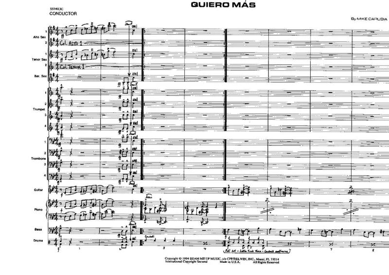 Quiero Mas score preview
