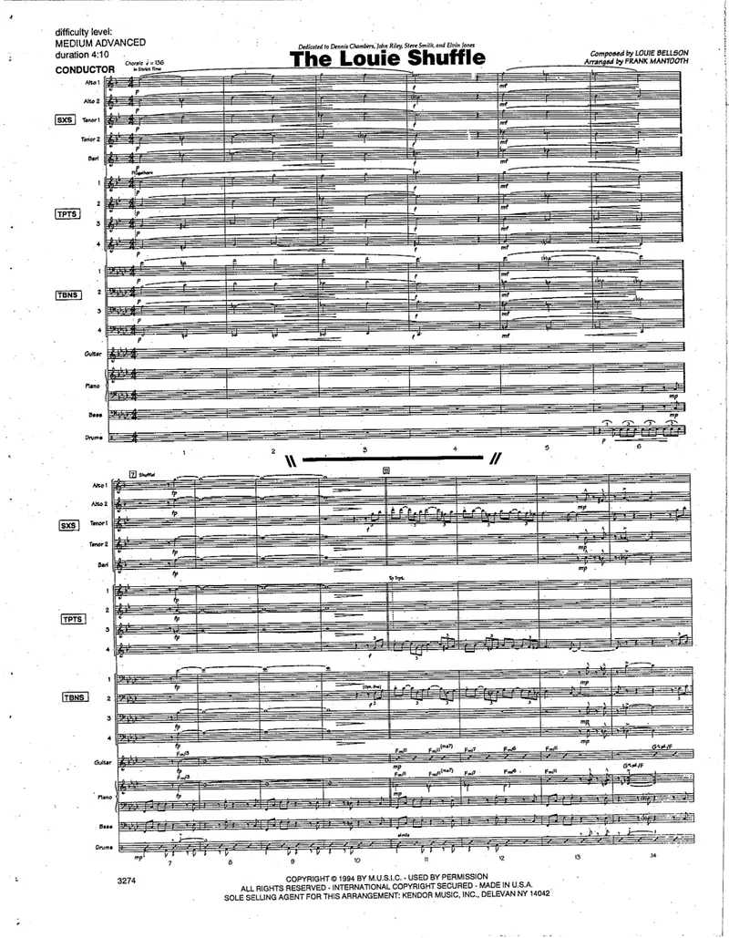 The Louie Shuffle score preview