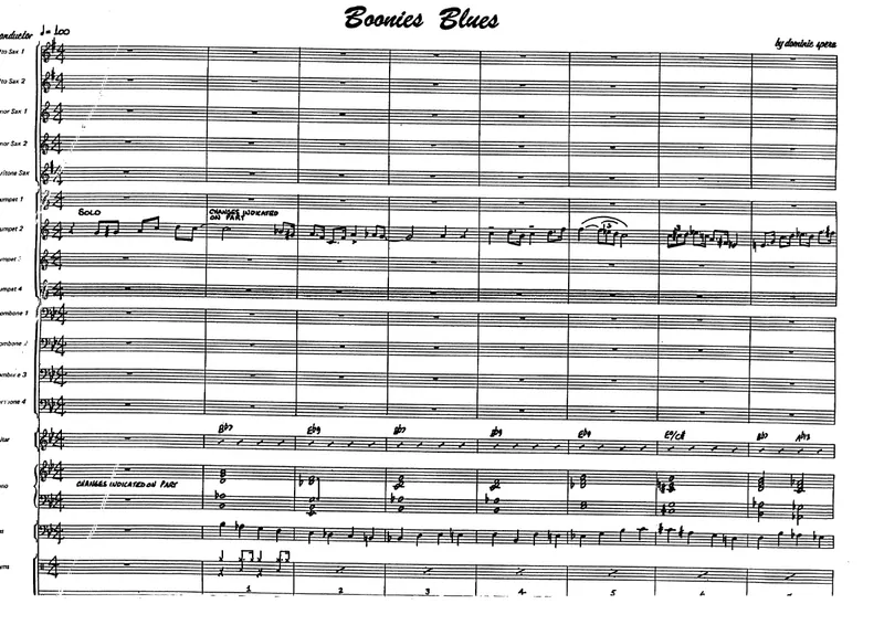 Boonies Blues score preview