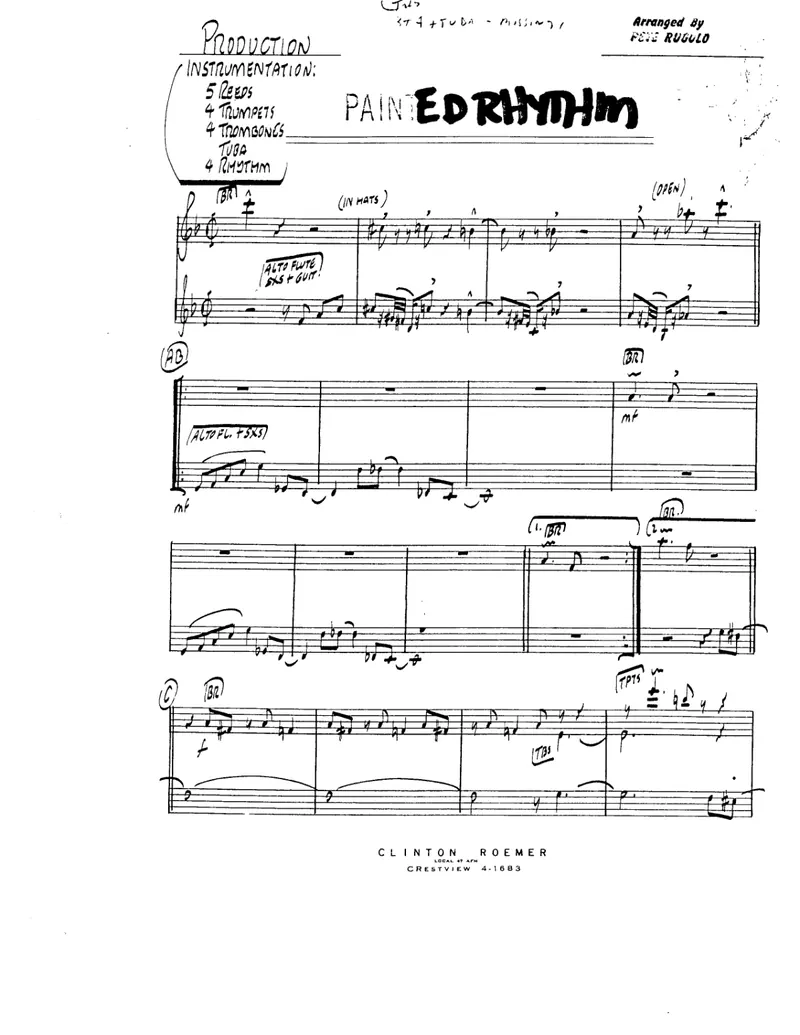 Paimted Rhythm score preview