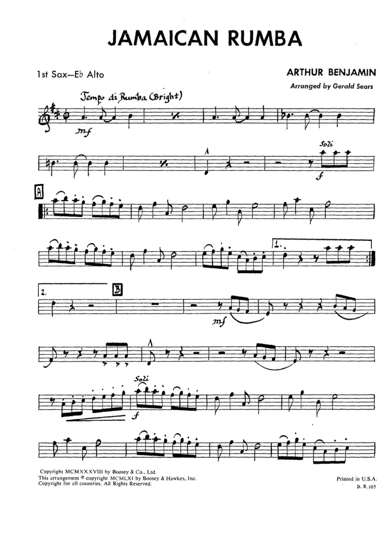 Jamacian Rhumba score preview