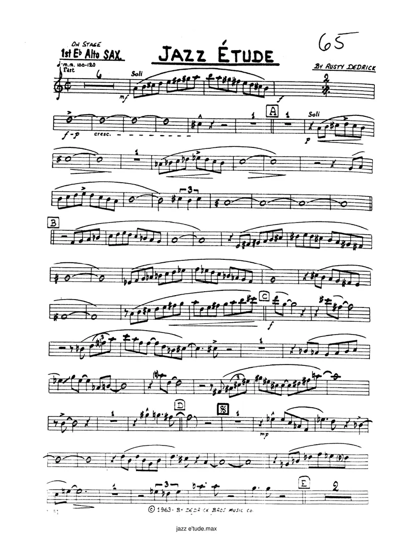 Jazz Etude score preview