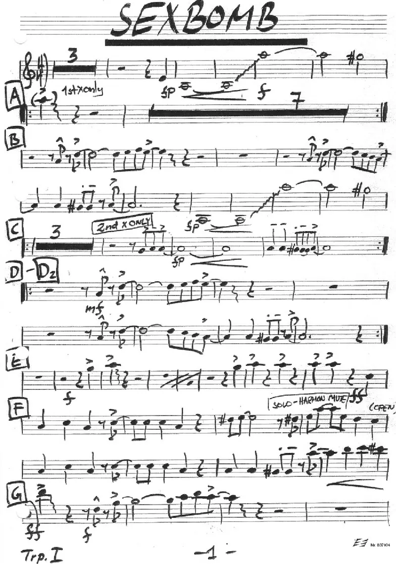 Sexbomb score preview