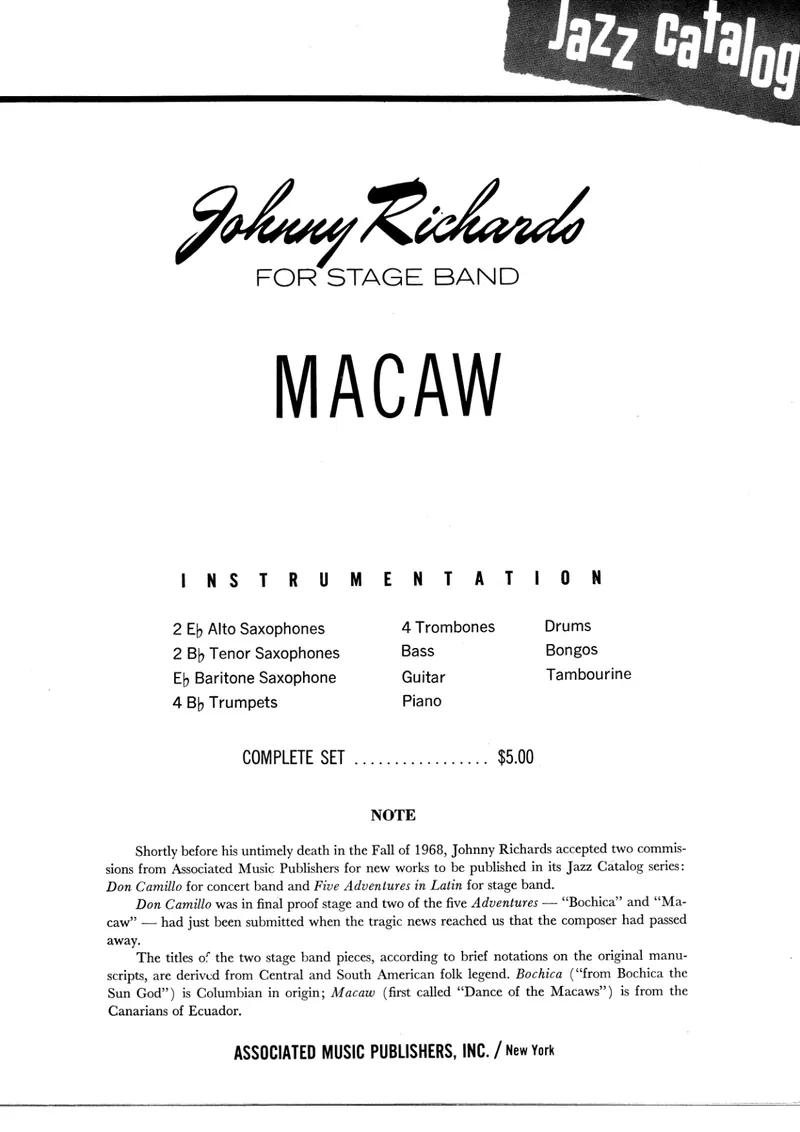 Macaw score preview
