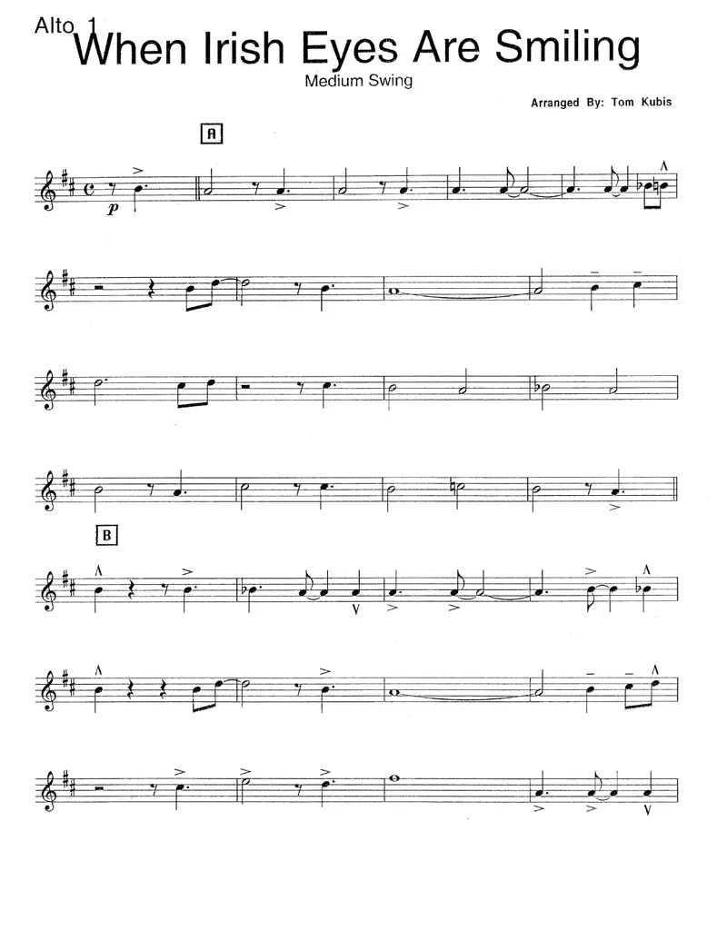 When Irish Eyes Are Smiling score preview