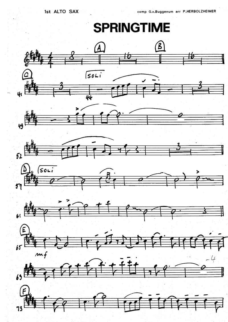 Springtime score preview