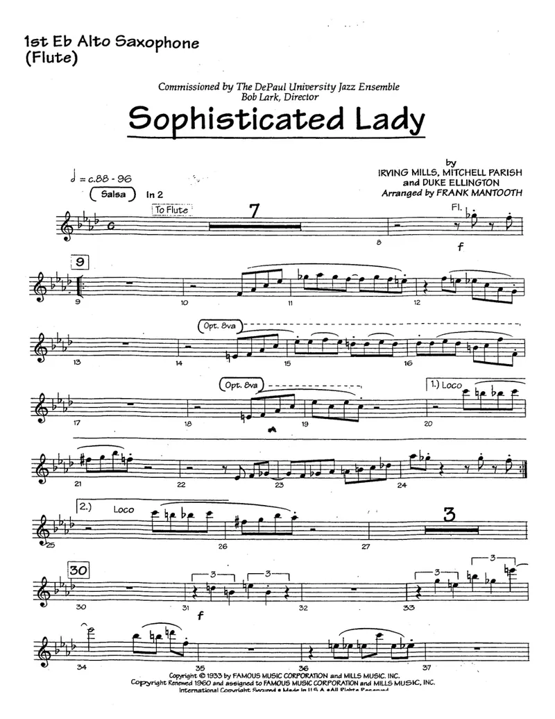 Sophisticated Lady score preview