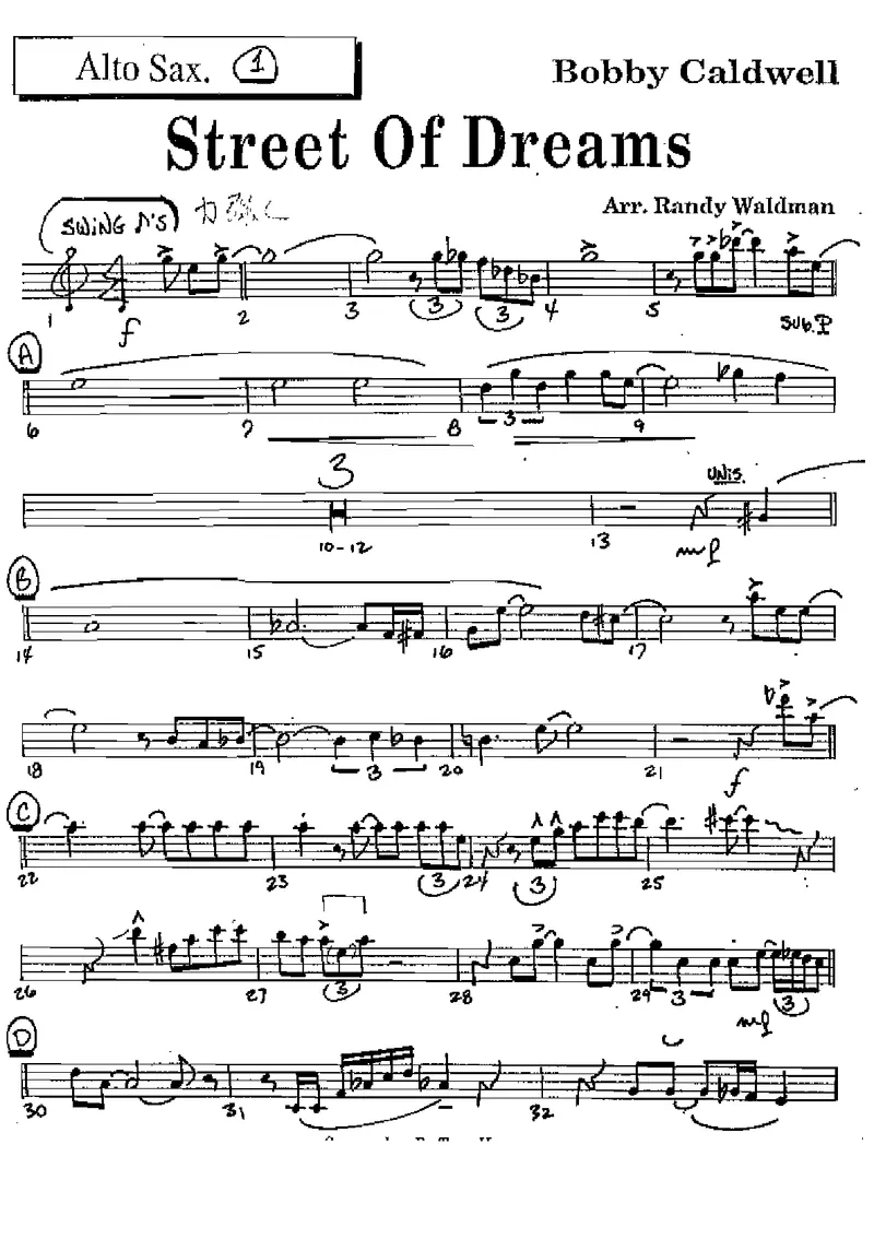 Street Of Dreams score preview
