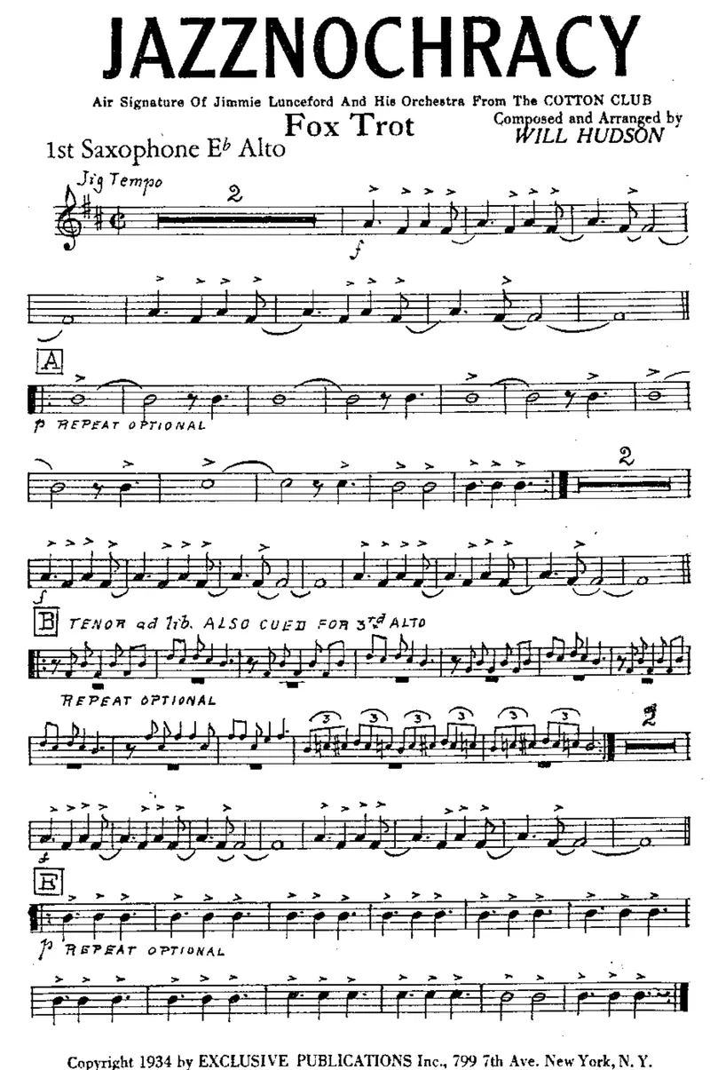 Jazznochracy score preview