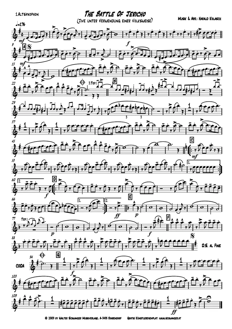 The Battle Of Jericho score preview