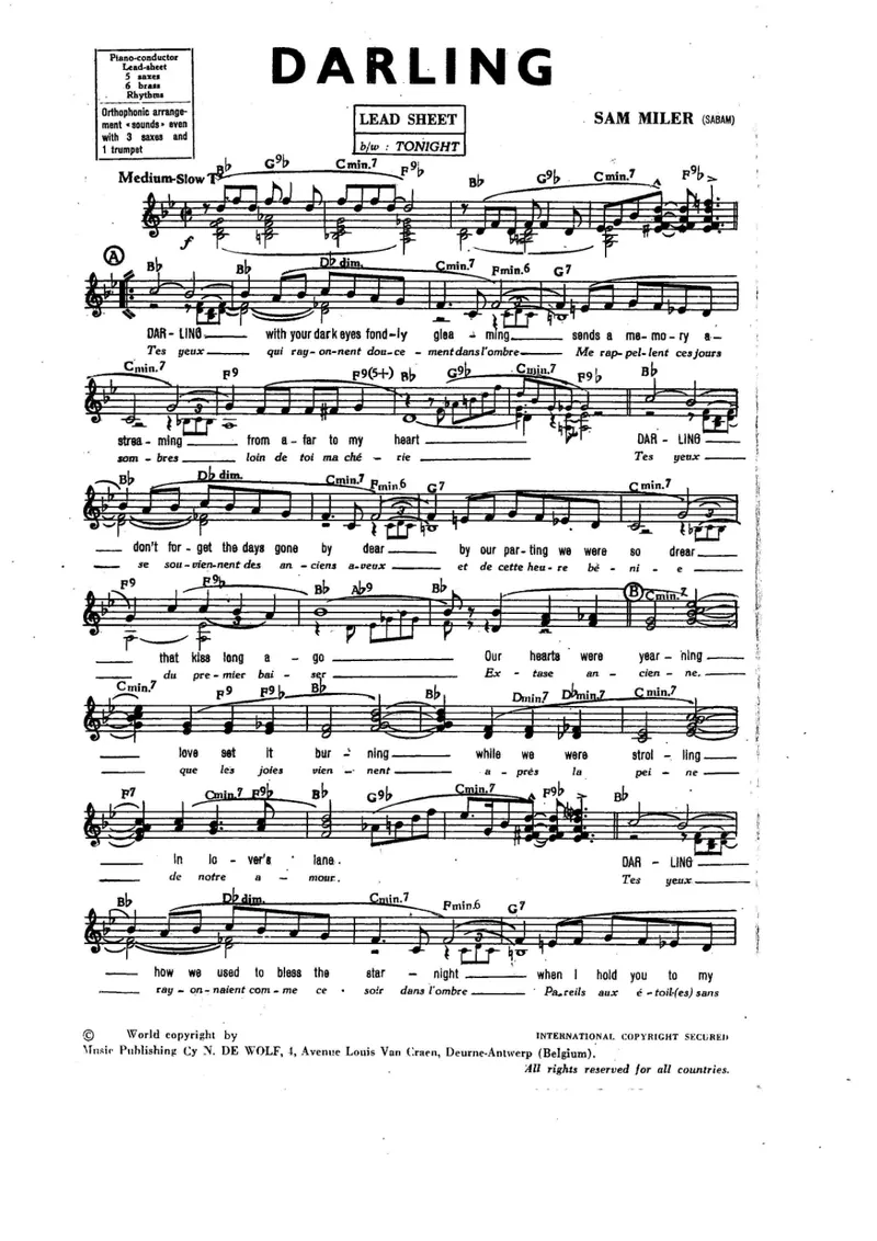 Darling (Sam Miller) score preview