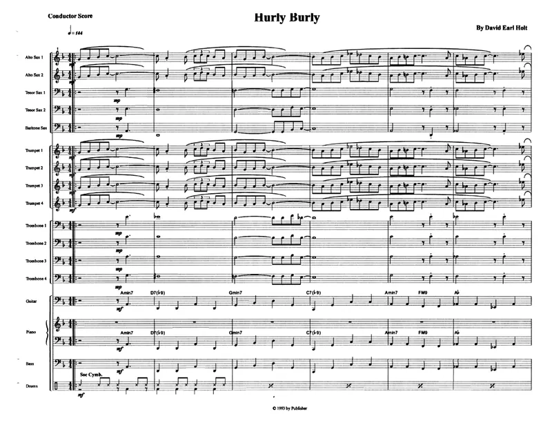 Hurly Burly score preview