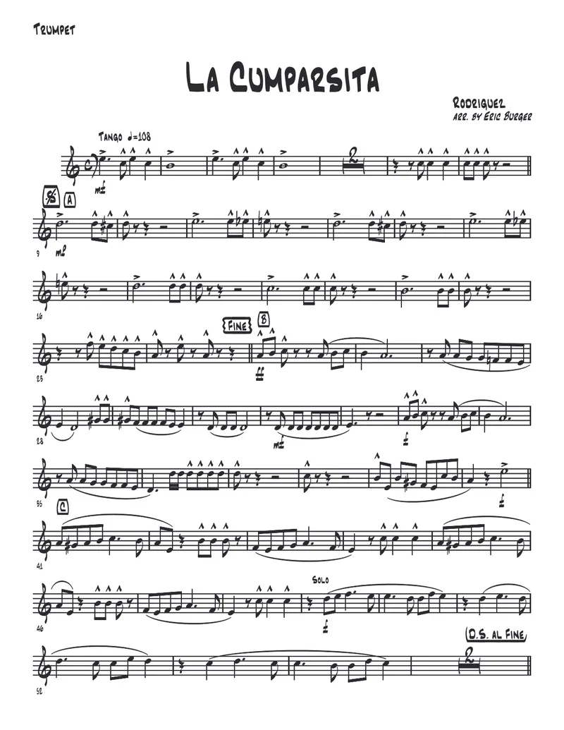 La Cumparsita score preview