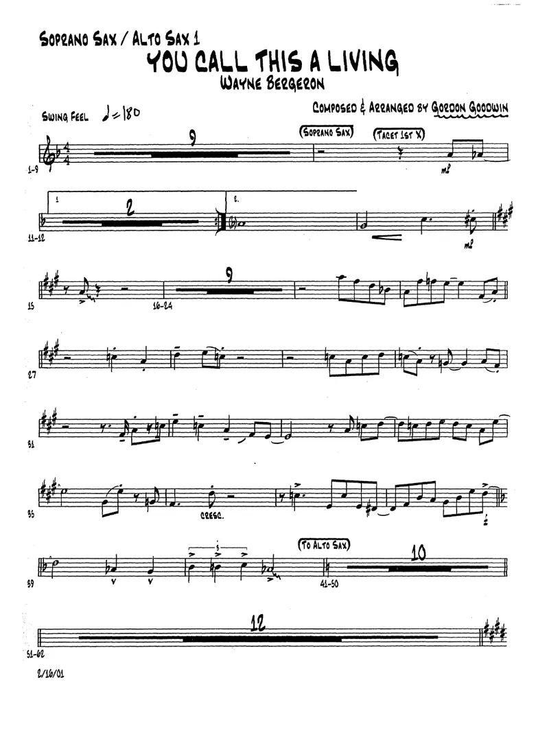 You Call This A Living score preview