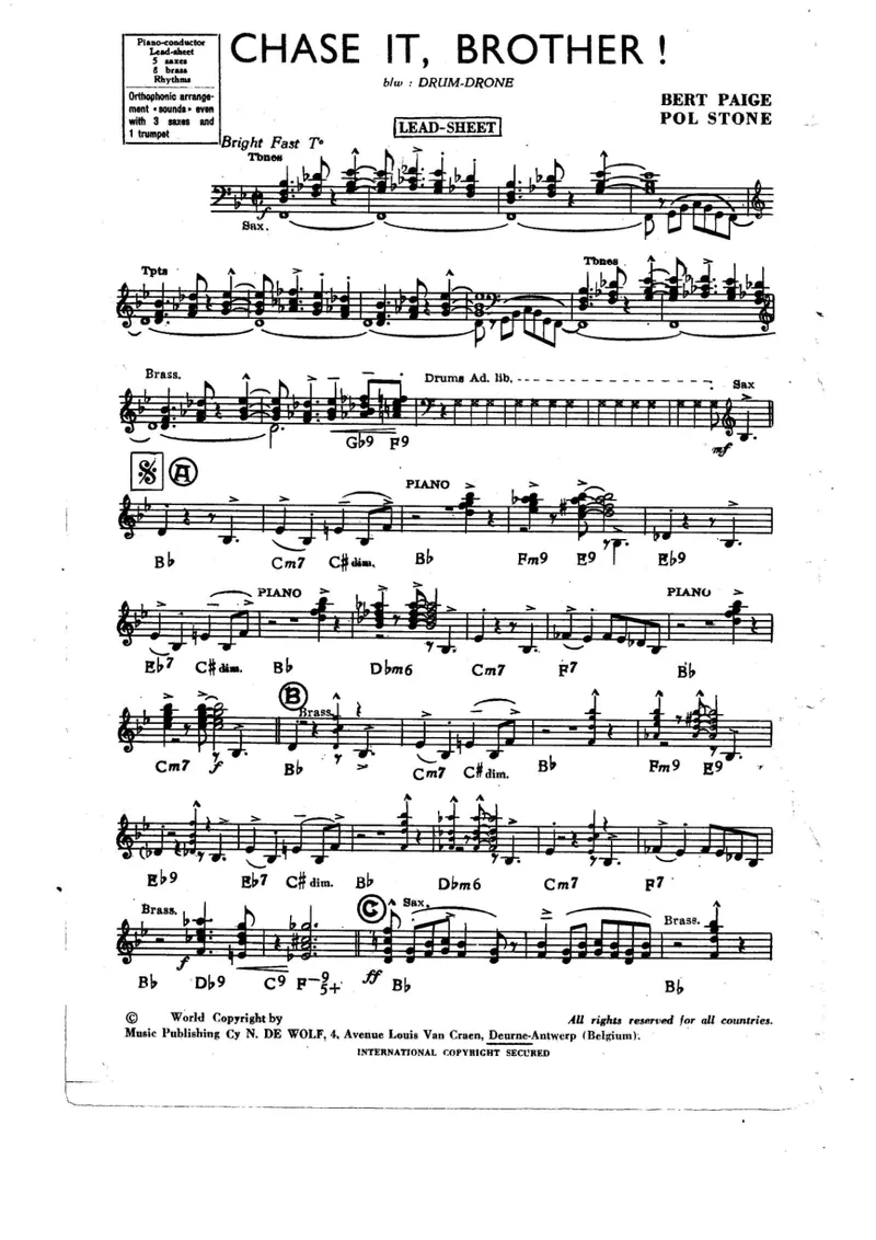 Chase It, Brother! score preview