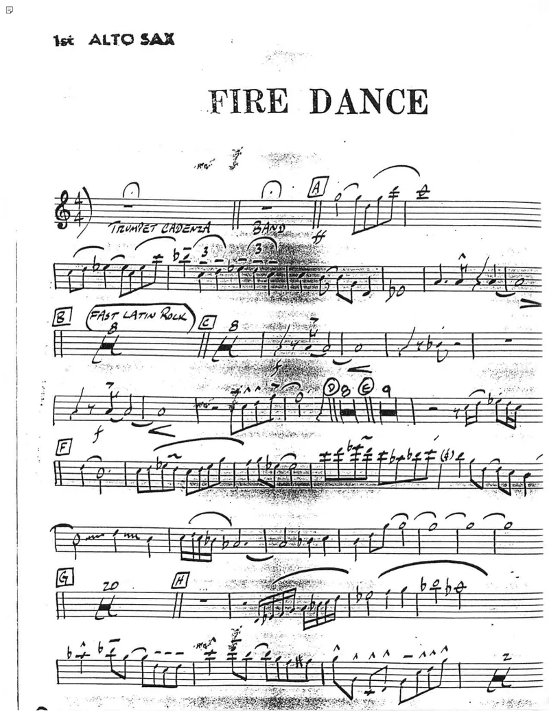 Fire Dance score preview
