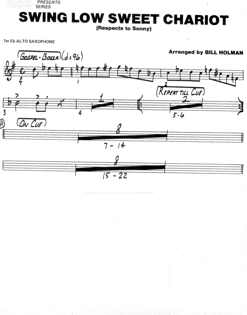 Swing Low Sweet Chariot score preview