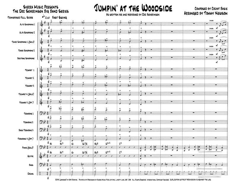 Jumpin' At The Woodside score preview