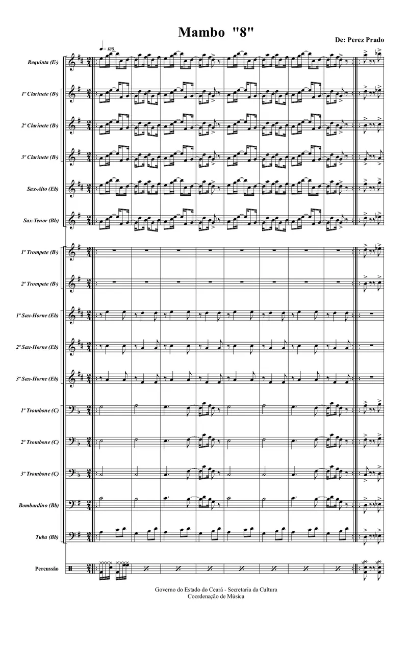 Mambo No.8 score preview