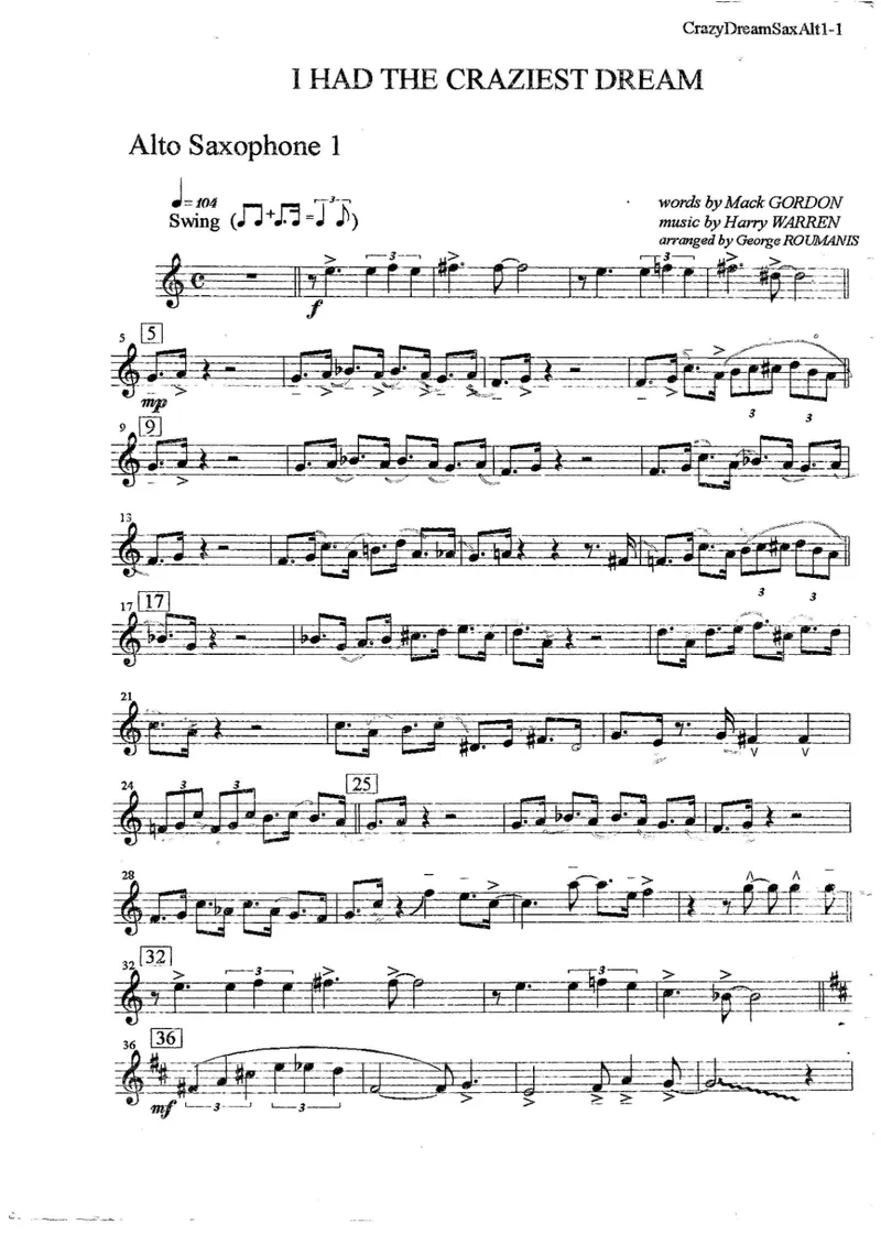 I Had The Craziest Dream preview page 1
