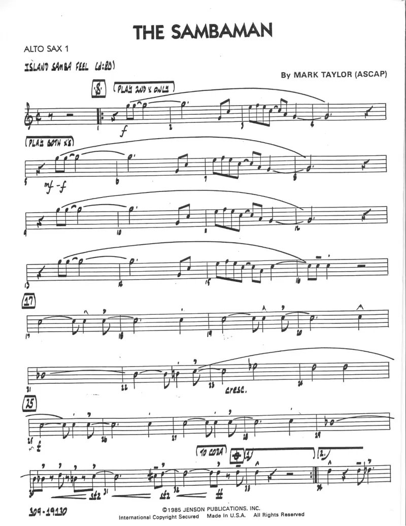 The Sambaman score preview