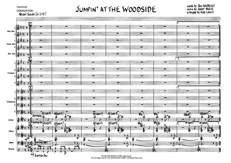 Jumpin' At The Woodside score preview