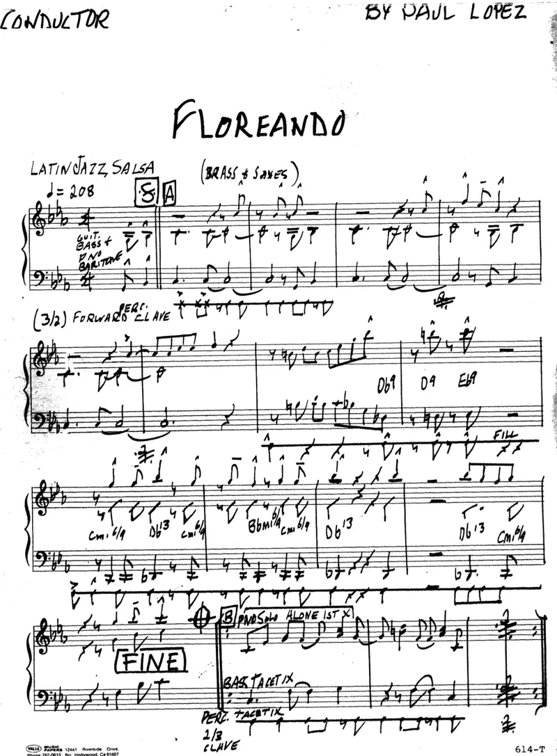 Floreando score preview