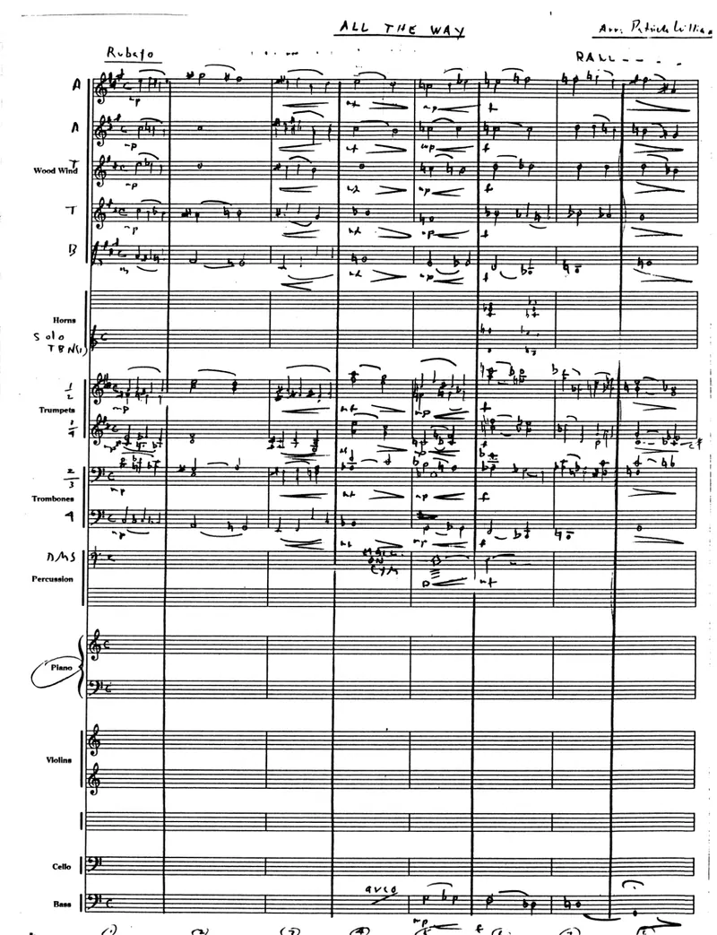 All The Way score preview