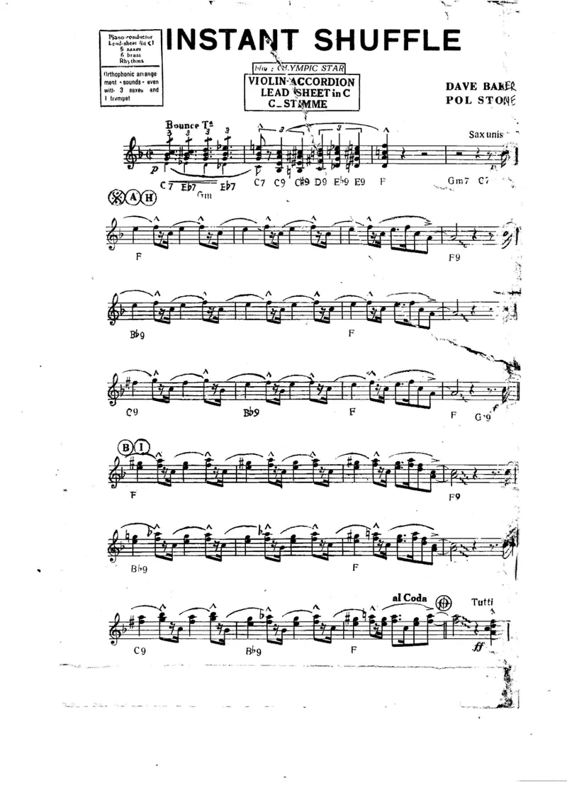 Instant Shuffle score preview