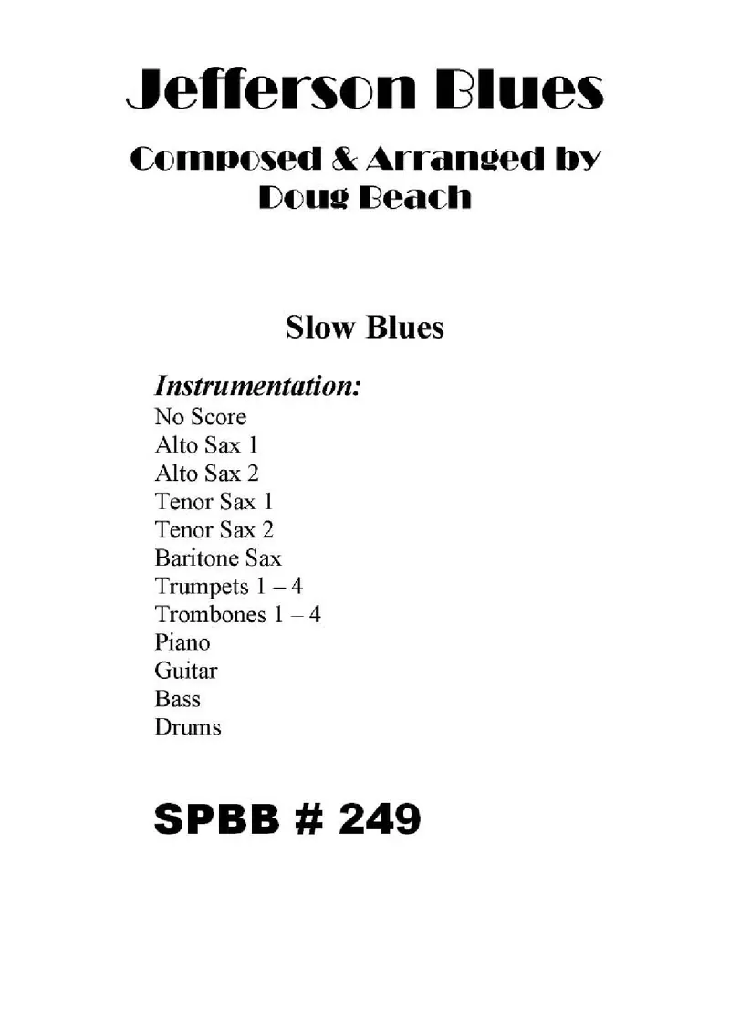 Jefferson Blues score preview