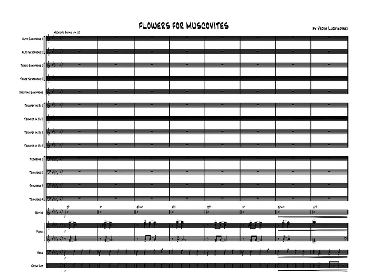 Flowers For Moscovites score preview