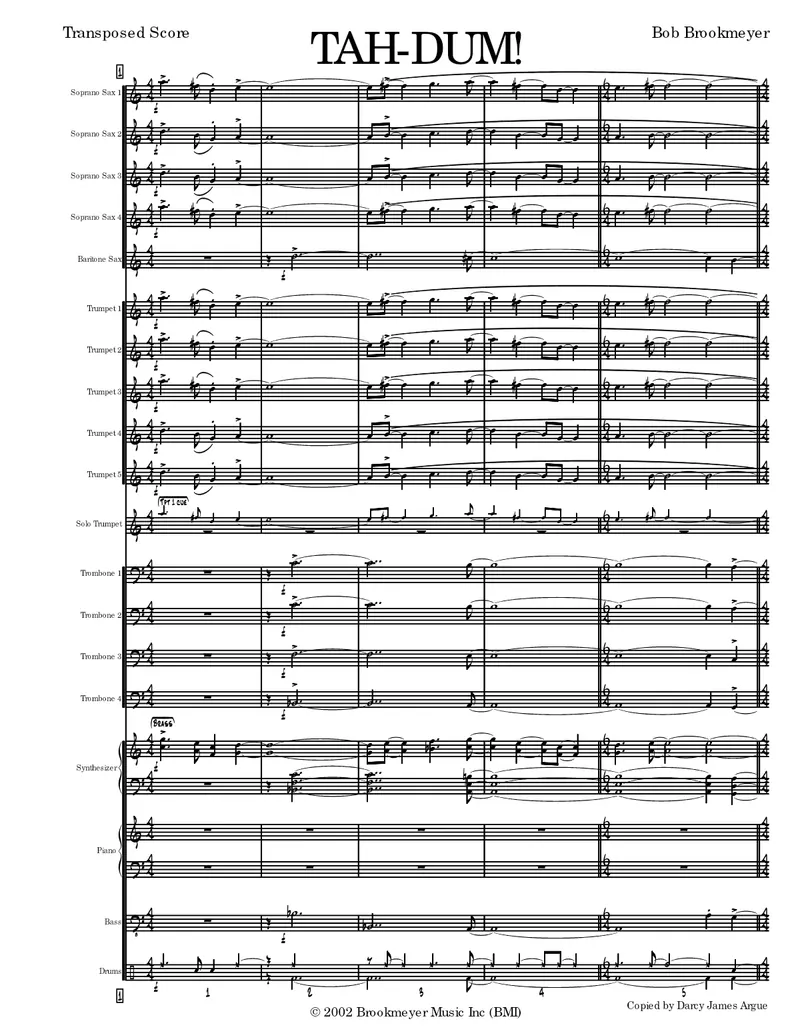 Tah-Dum! score preview
