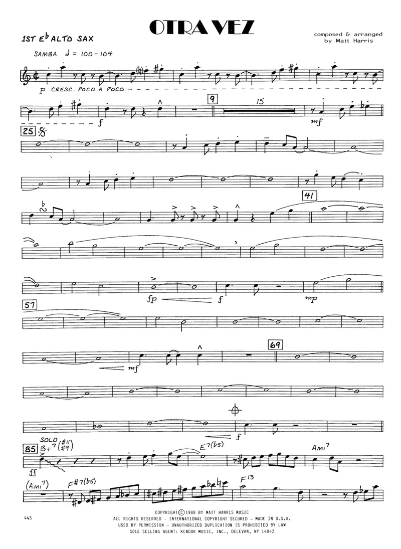 Otra Vez score preview