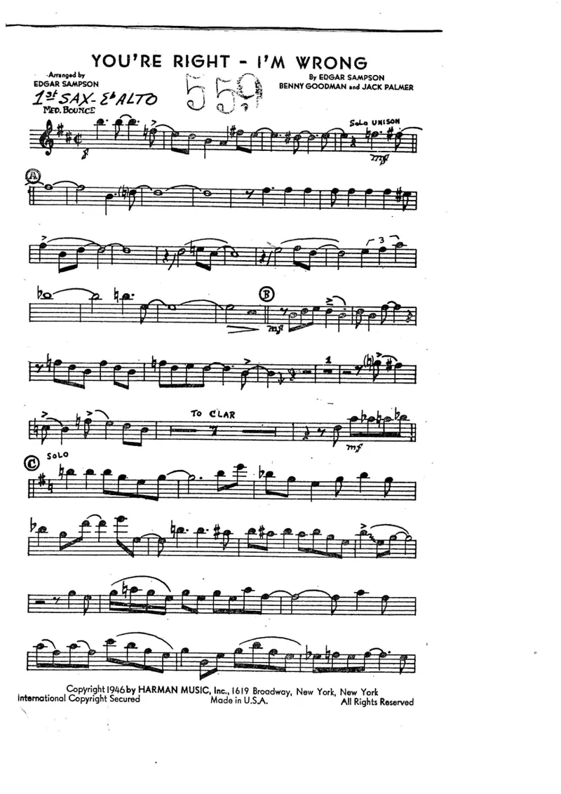 You'Re Right score preview