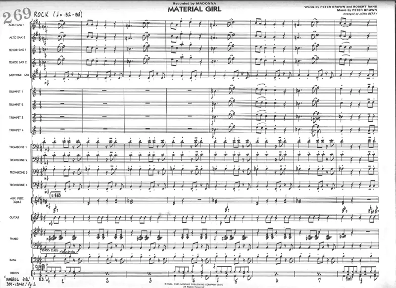 Material Girl score preview