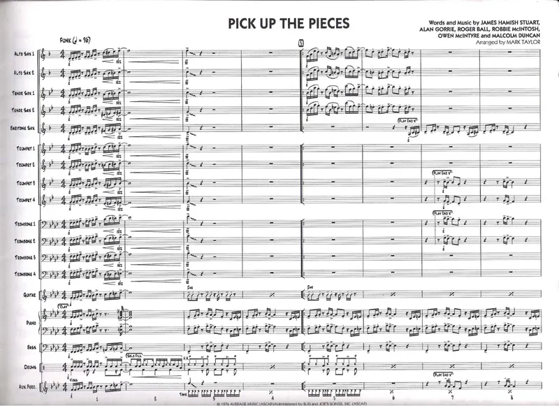 Pick Up The Pieces score preview