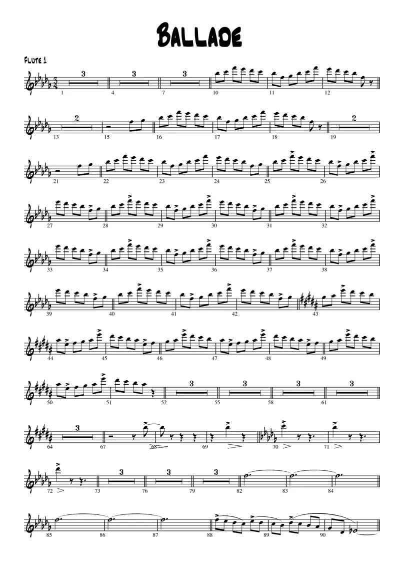 Ballade score preview