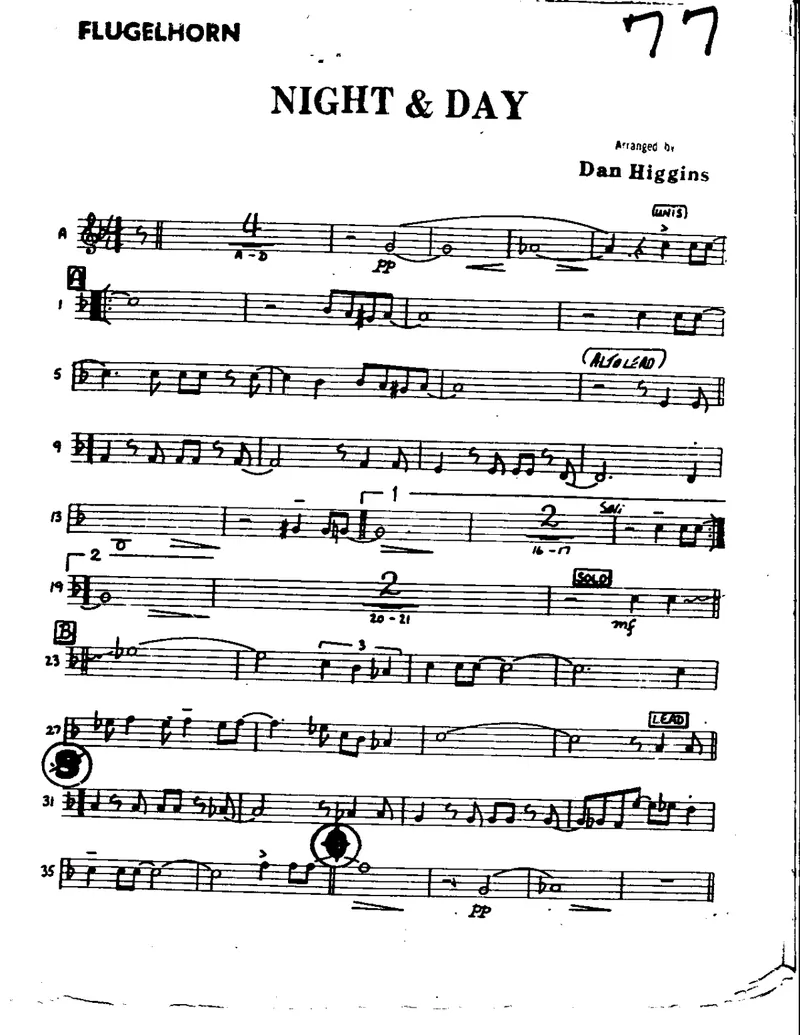 Night & Day score preview