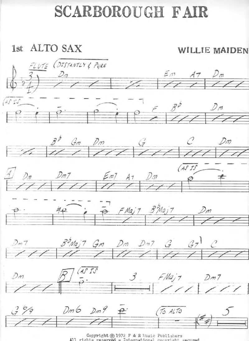 Scarborough Fair score preview