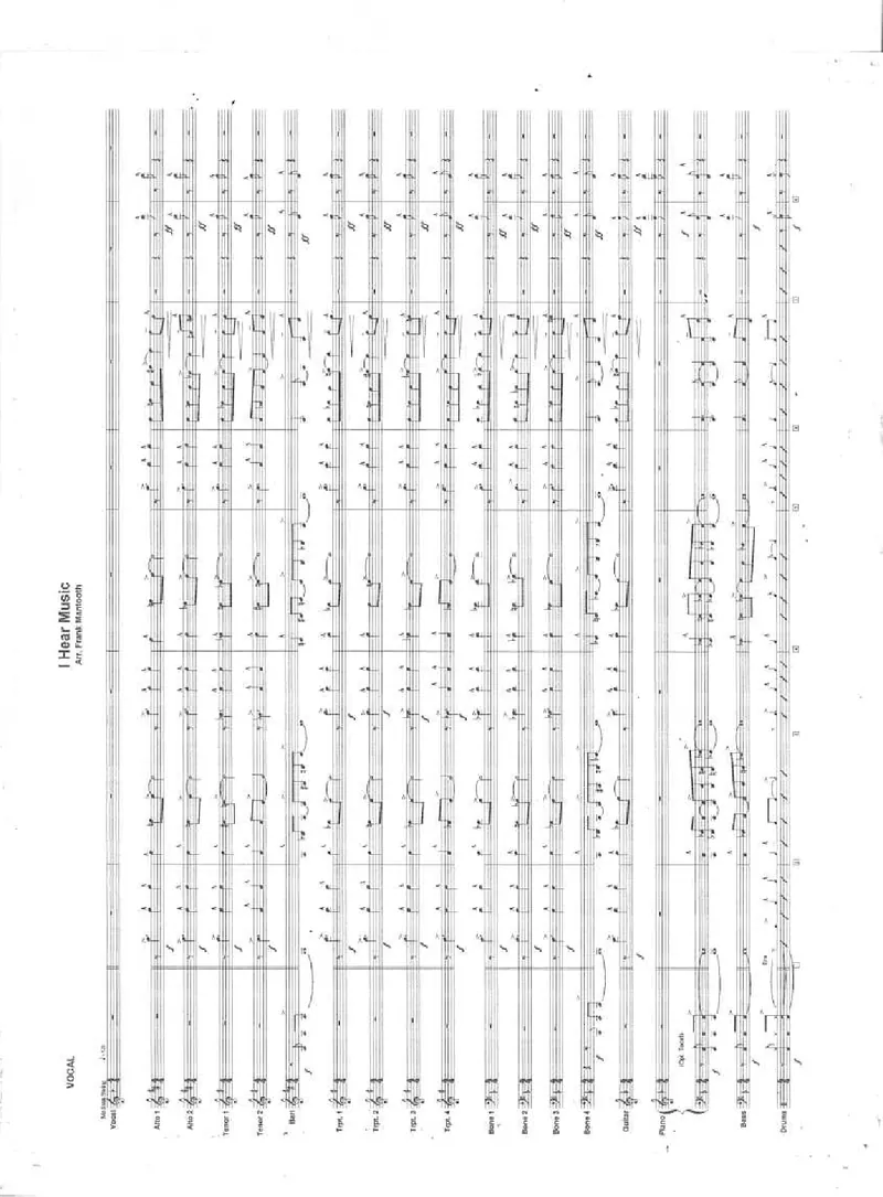 I Hear Music score preview