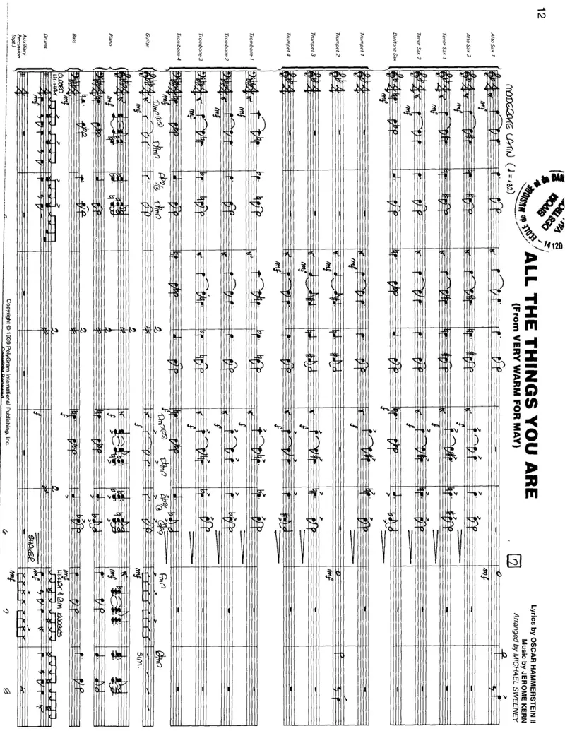 All The Things You Are score preview