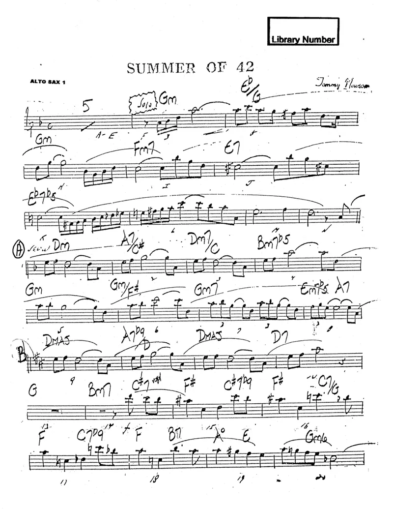 Summer Of '42 score preview