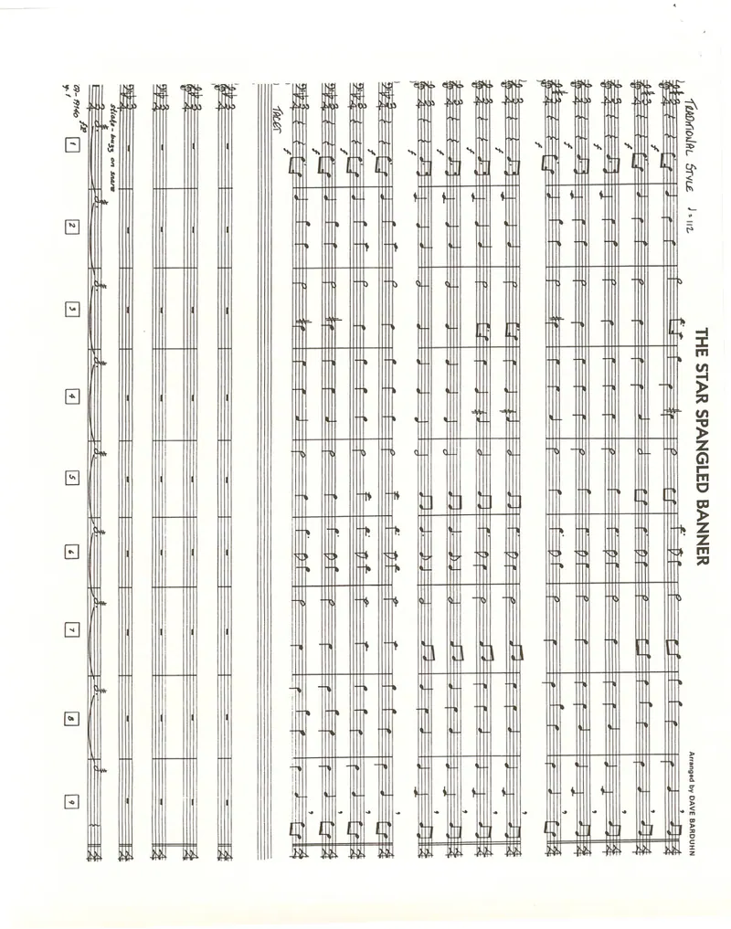 The Star Spangled Banner score preview