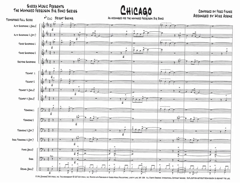 Chicago score preview