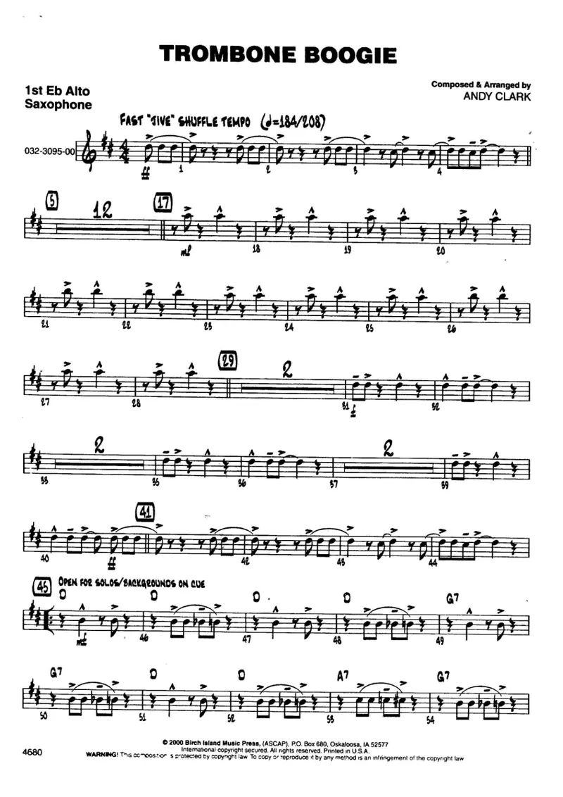 Trombone Boogie score preview