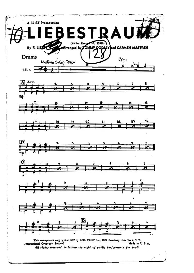 Liebestraum score preview
