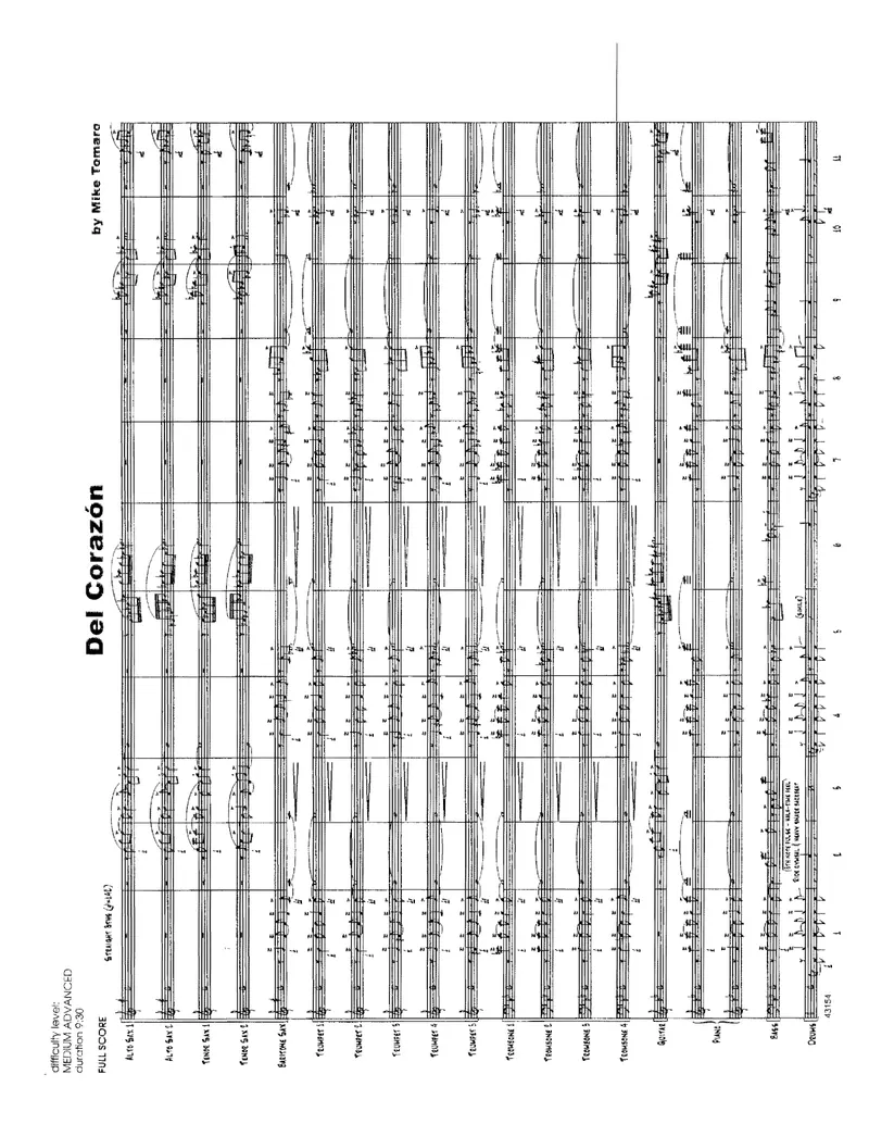 Del Corazon score preview