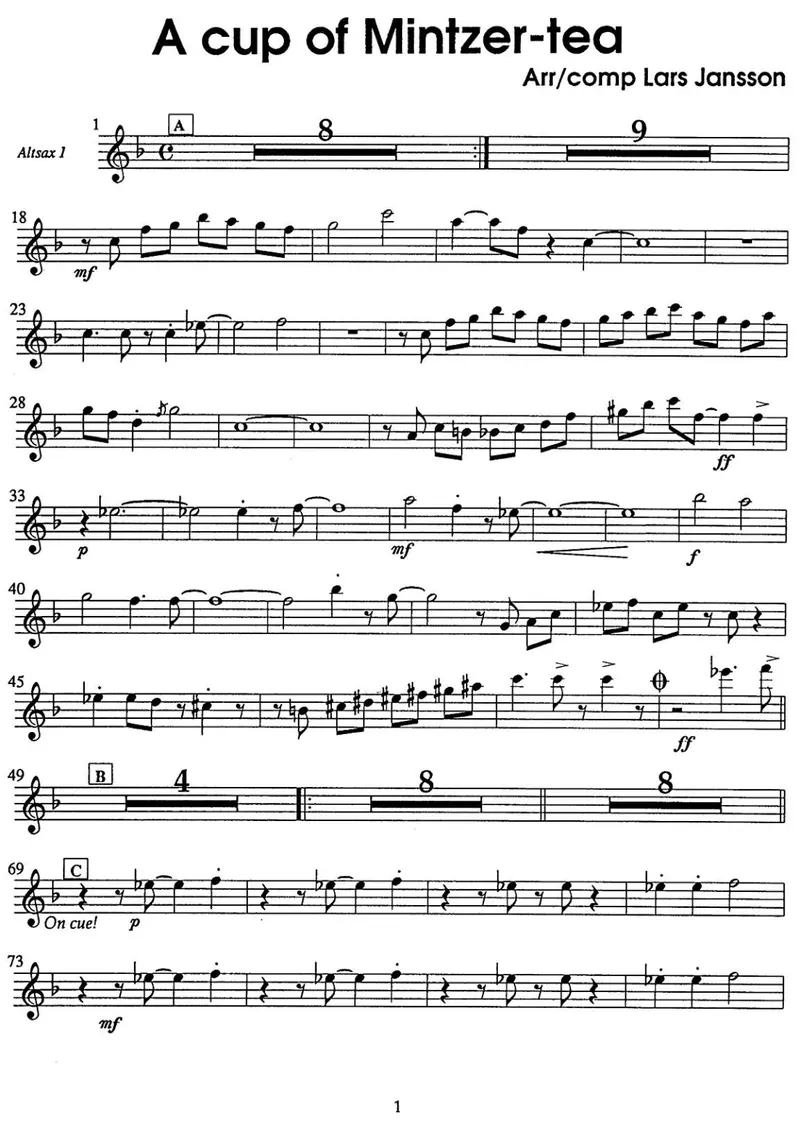 A Cup Of Mintzer -Tea score preview