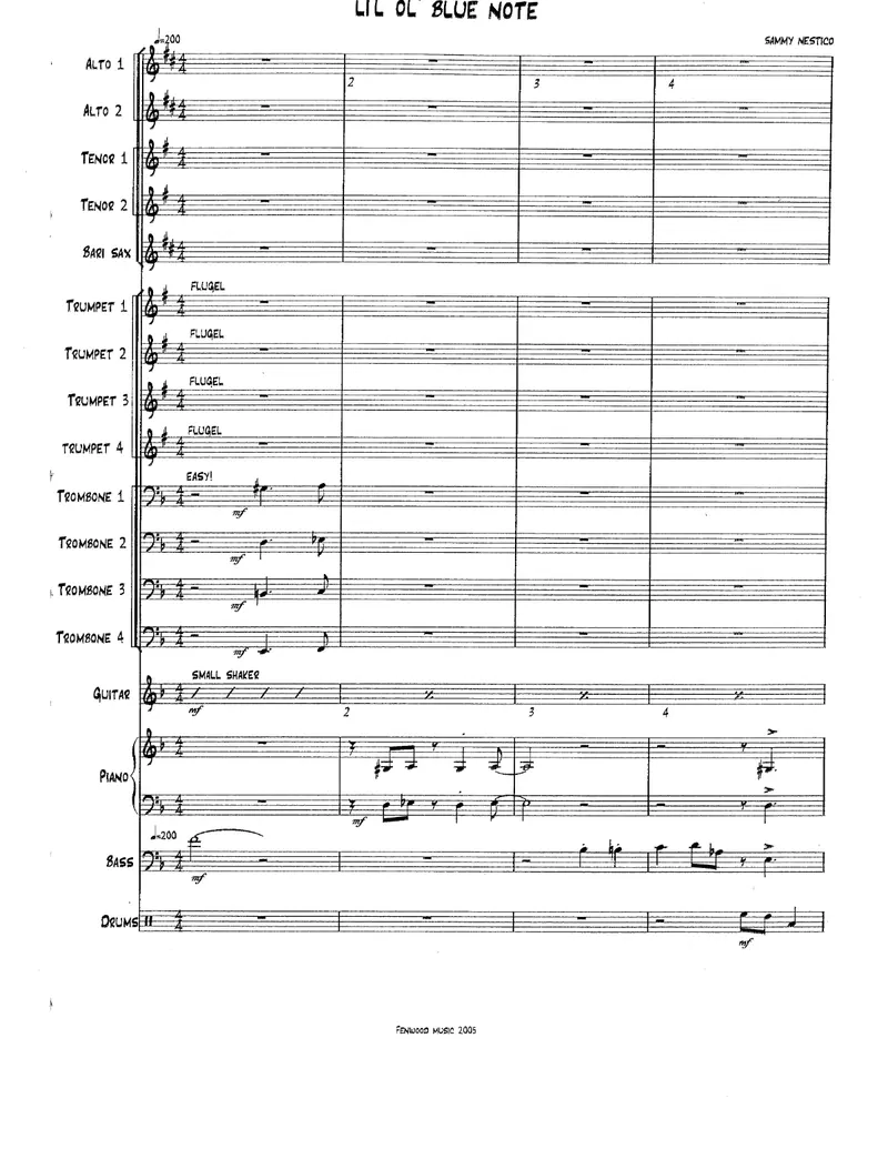 Li'l Ol' Blue Note score preview